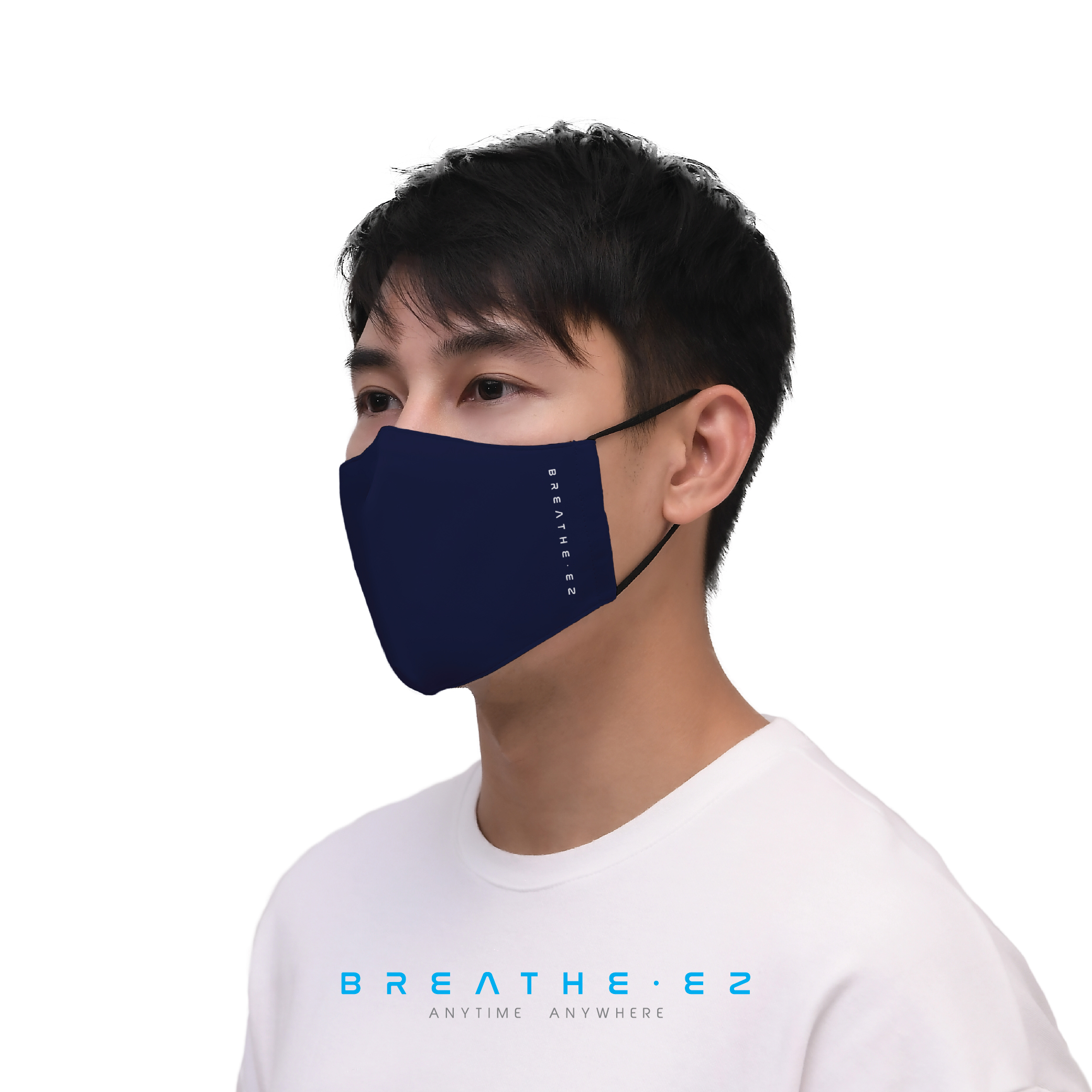 BREATHE EZ หน้ากาก BREATHE EZ รุ่นสายคล้องหู สีกรม ไซส์ M